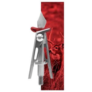 SIK 2-Blade Expandable SK2 Crossbow Broadhead 2-inch Offset Entry - Red/Silver