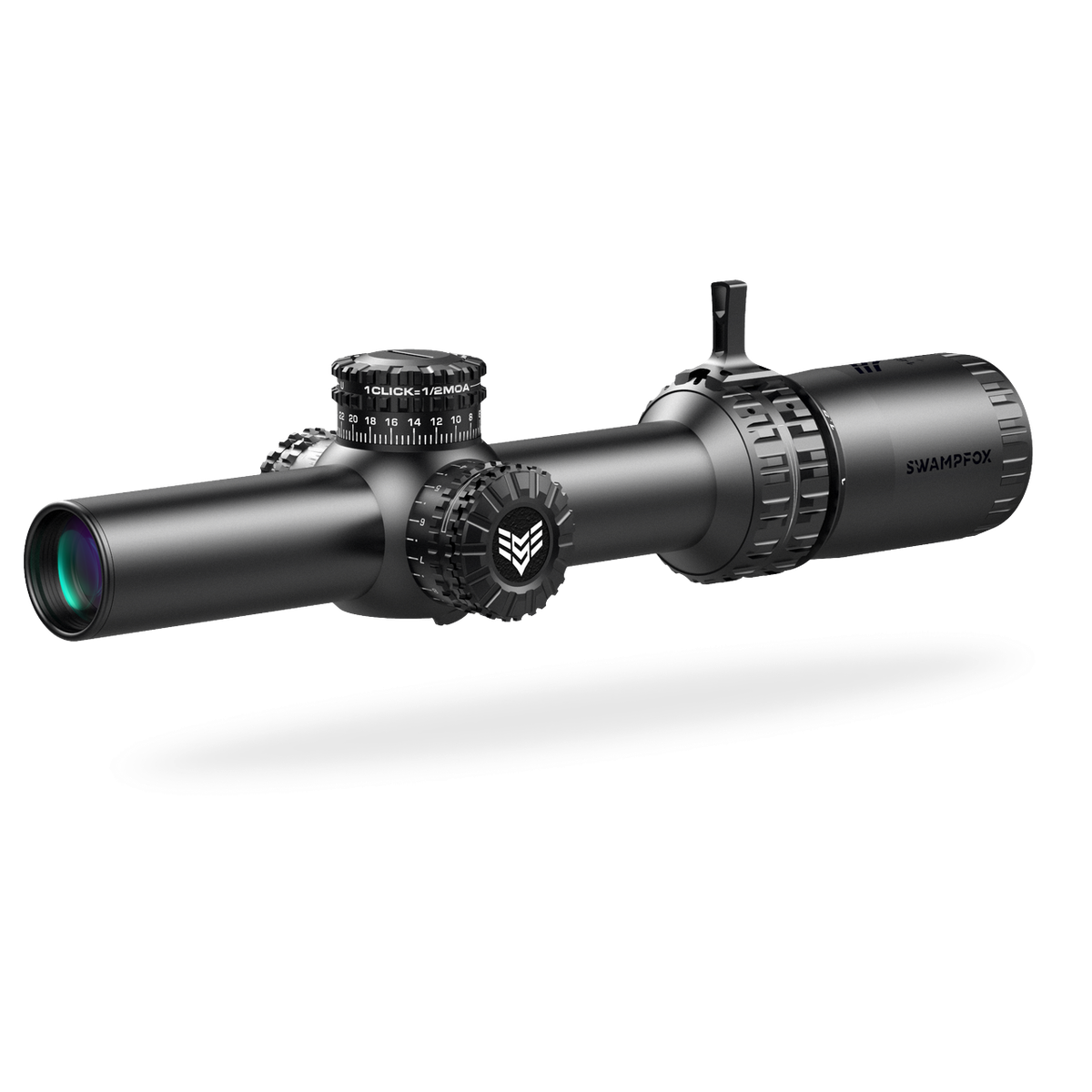 Swampfox Arrowhead LPVO Series Rifle Scope 1-10x24 30mm SFP Green IR MOA  Black