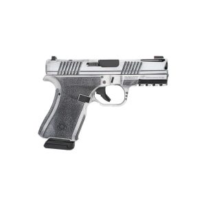Black Rain Frontline+ Handgun 9mm Luger 15rd Magazine 3.75" Barrel Bright White Battleworn Finish Optic Ready