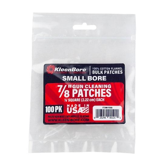 KleenBore Cotton Patches 7/8? Square Small Bore 100/ct
