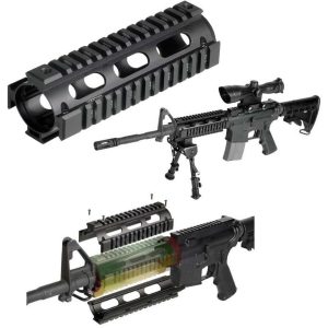 Leapers UTG PRO Model 4/AR15 Car Length Drop-in Quad Rail Black