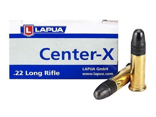 Lapua Center-X Rimfire Ammunition .22 LR 40 gr LRN 1073 fps 50ct
