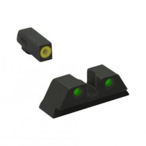 Meprolight ML41770 Hyper-Bright Yellow Ring Front/Green Rear Sights for S&W M&P Shield Shield Plus (Not EZ Models)