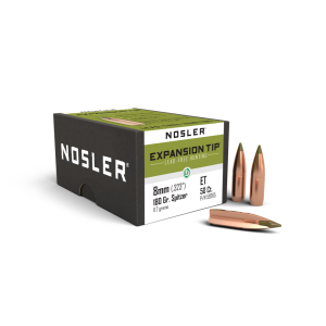 Nosler E-Tip Lead-Free Hunting Rifle Bullets 8mm .323" 180 gr SPTZ E-TIP 50/ct