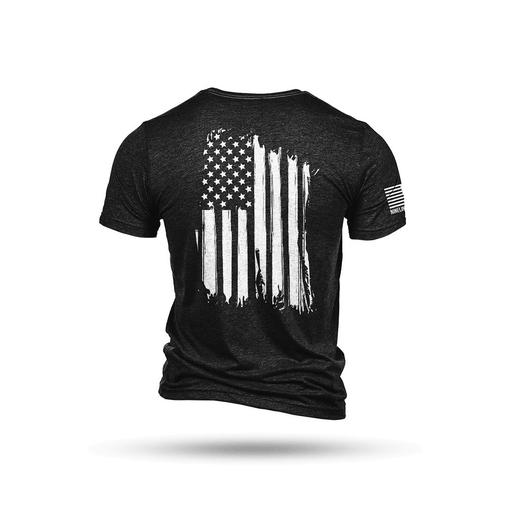 Nine Line America Short Sleeve Shirt Black Triblend L