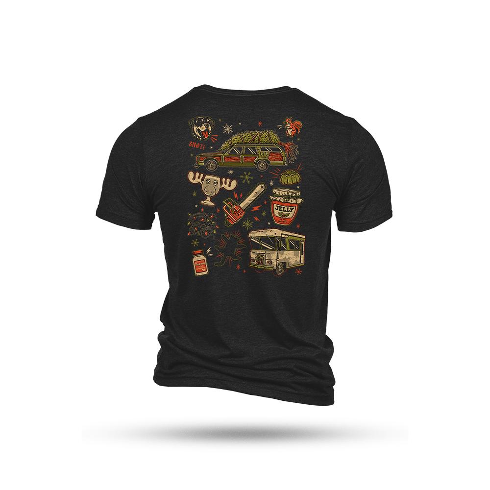 Nine Line Lotta Sap X-Mas Vacay Short Sleeve Shirt Charcoal Black 3XL