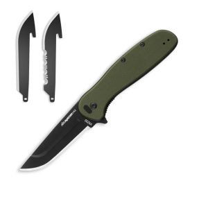 Outdoor Edge Razor VX2 Replaceable Blade Folding Knife 3" Drop Point Blade Green