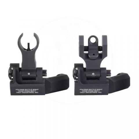 TROY 45-Degree Offset Sight Set - SSIG-45S-HRBT-00 - HK Front & Round Rear - Black