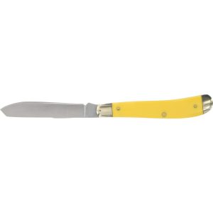 Old Timer 94OTY Gunstock Trapper Folding Knife Yellow