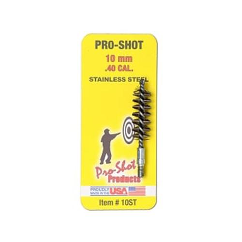 Pro-Shot Stainless Steel Pistol Bore Brush (8/32 Thread) .40/10mm