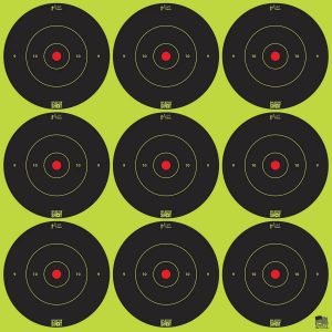 Pro-Shot 2" SplatterShot Green Bullseye Targets Peel and Stick 108/ct