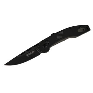 Telum Incinerator Tactical Automatic Knife 3-1/2" Drop Point Blade Black