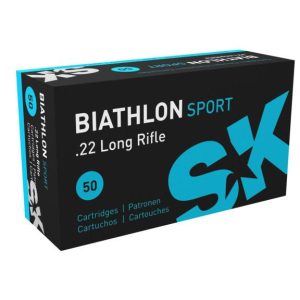 SK Biathlon Sport Rimfire Ammunition .22 LR 40 gr LRN 1106 fps 50/ct