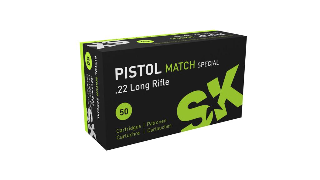 SK Pistol Match Special Rimfire Ammunition .22 LR 40 gr LRN 938 fps 50/ct
