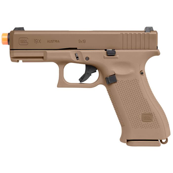 Umarex GLOCK? 19X Gen5 Blowback Airgun Pistol - Coyote Airsoft 6mm BB