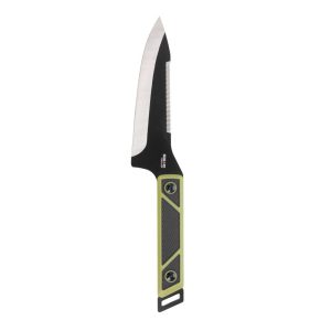 SOG Knives Terragrip Camp Knife 6-7/10" Drop Point Blade Black Green