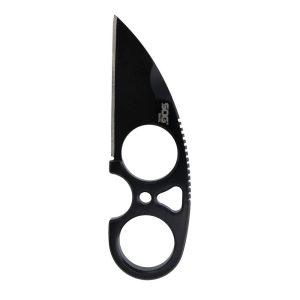 SOG Knives Snarl Blackout Fixed Blade Knife 2.3" Sheepsfoot Blade Black