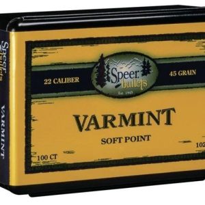 Speer Varmint Soft Point Rifle Bullets .224 cal .224" 45 gr JSP 100/ct