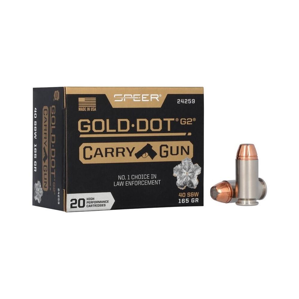 Speer Gold Dot Handgun Ammunition .40 S&W 165gr HP 1150 fps 20/ct