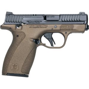 S&W Exclusive "Mid-Bro" M&P Bodyguard 2.0 No Thumb Safety Handgun .380 Auto 10(1)&12(1)rd Magazines 2.75" Barrel Midnight Bronze Grip