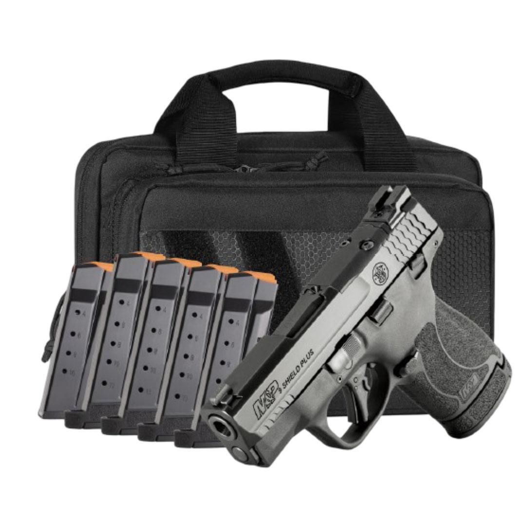 M&P 9 Shield Plus OR TS Carry On Bundle 9mm Luger 10(1)&13(5)rd Magazines 3.1" Barrel Savior Specialist Bag