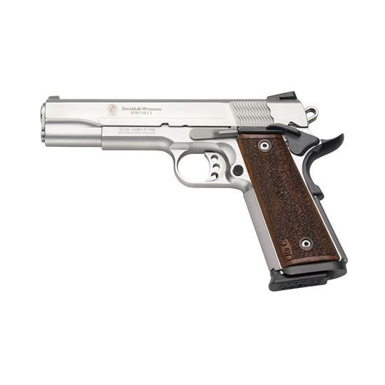 S&W PC SW1911 Pro Series Brown Grip Handgun 9mm Luger 10rd Magazine 5" Barrel Stainless