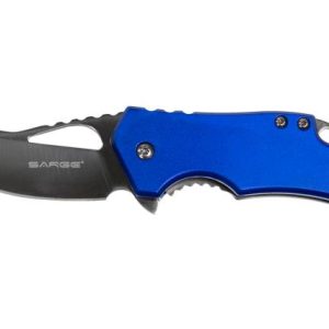 Sarge Knives Blue Fuse- Blue Pocket Knife & Bottle Opener