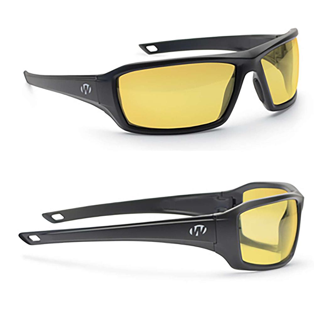 Walker's IKON Forge Shooting Glasses Black with Amber Lens
