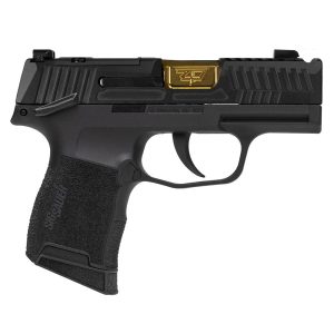 Sig Sauer P365 "Outlander Black" Handgun 9mm Luger 10rd Magazines(2) 3.1" Gold Barrel X-RAY 3 Sights Manual Safety