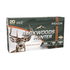 Fiocchi Backwoods Hunter Rifle Ammunition .308 Win.150gr CHP 2900 fps 20/ct
