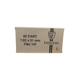 Fiocchi Range Dynamics Rifle Ammunition 7.62X51 NATO 147gr FMJ 2790 fps 20/ct