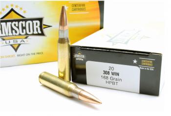 Armscor Rifle Ammunition .308 Win 168 gr HPBT 2500 fps 20/ct