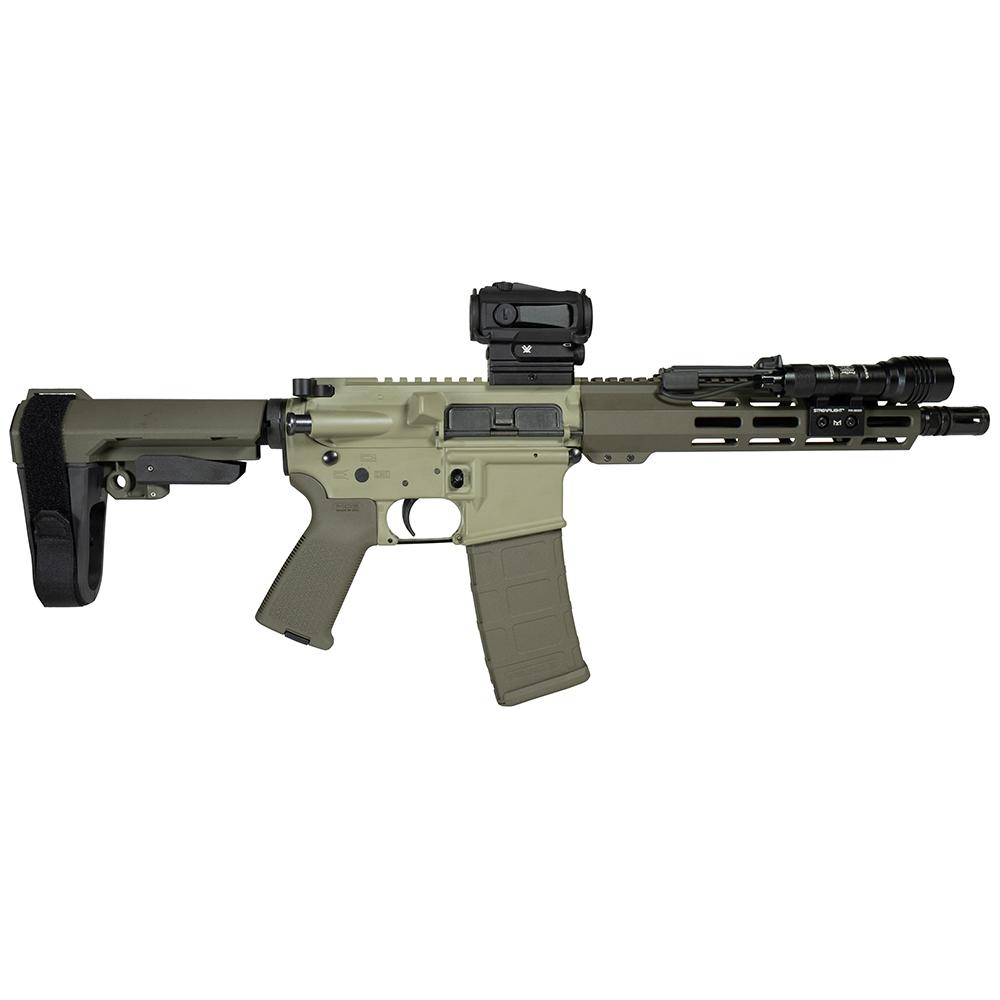 Shark Coast Grassy Knoll AR Pistol Bundle 5.56mm 30rd Magazine 10.5'' Threaded Barrel Vortex Sparc Red Dot Streamlight ProTac SBA3 Brace