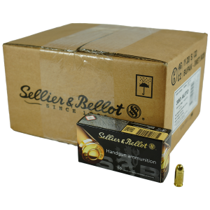 Sellier & Bellot Pistol & Revolver Ammo .380 ACP 92 gr FMJ 955fps 1000/ct Case (20-50/ct)
