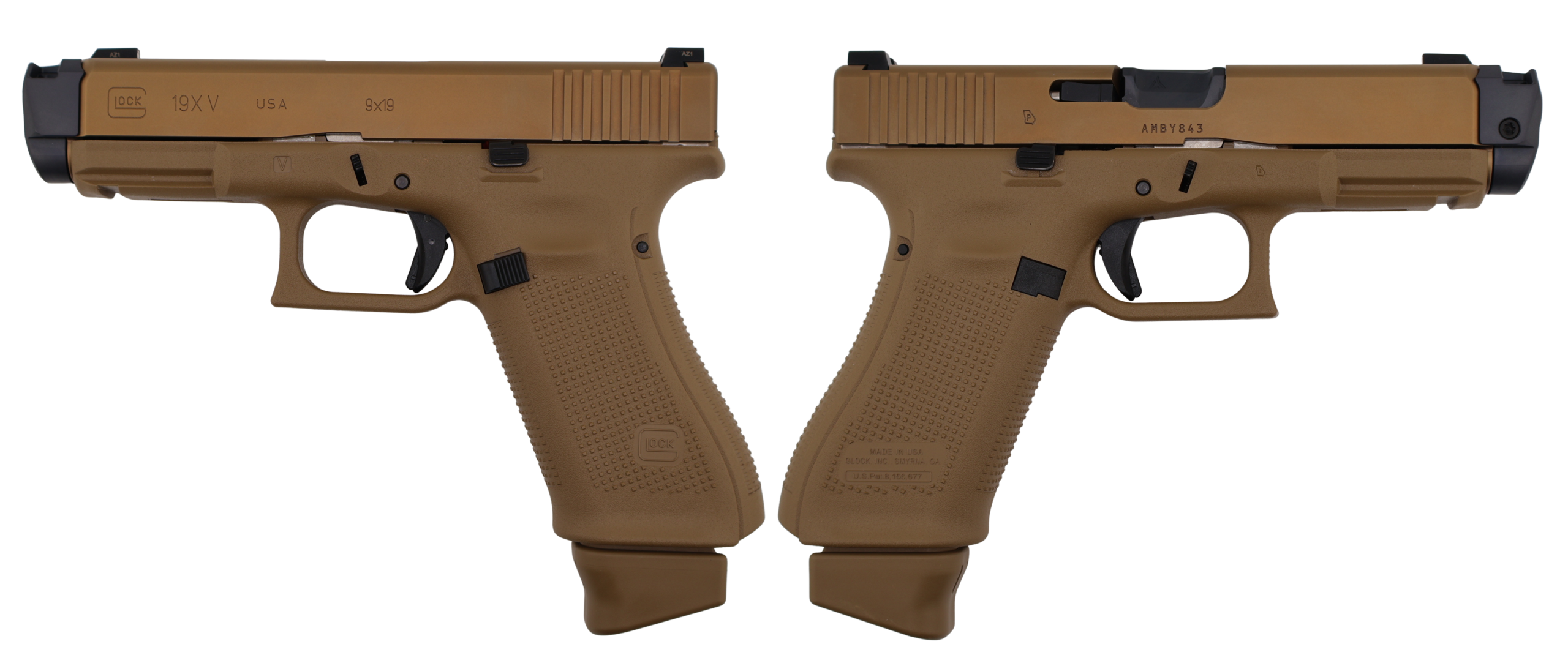 GLOCK 19X V 9MM PISTOL 4" FDE W/ RADIAN RAMJET & AFTERBURNER GNS 1-17RD 2-19RD MAGS