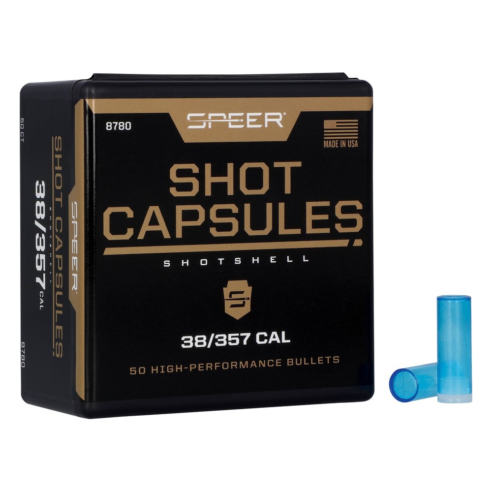 Speer Empty Handgun Shot Capsules & Base Plugs .38/.357 cal 50/ct