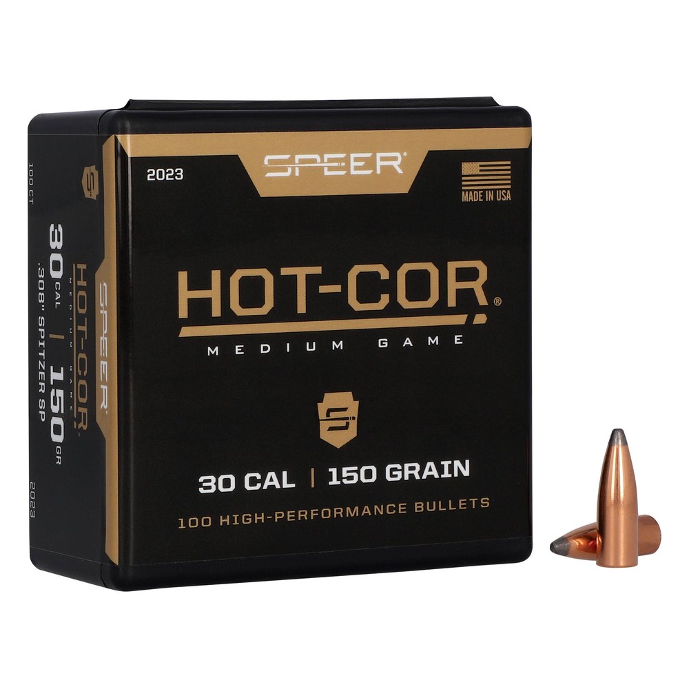 Speer Hot-Cor Rifle Bullets .30 cal .308″ 150 gr SSP 100/ct