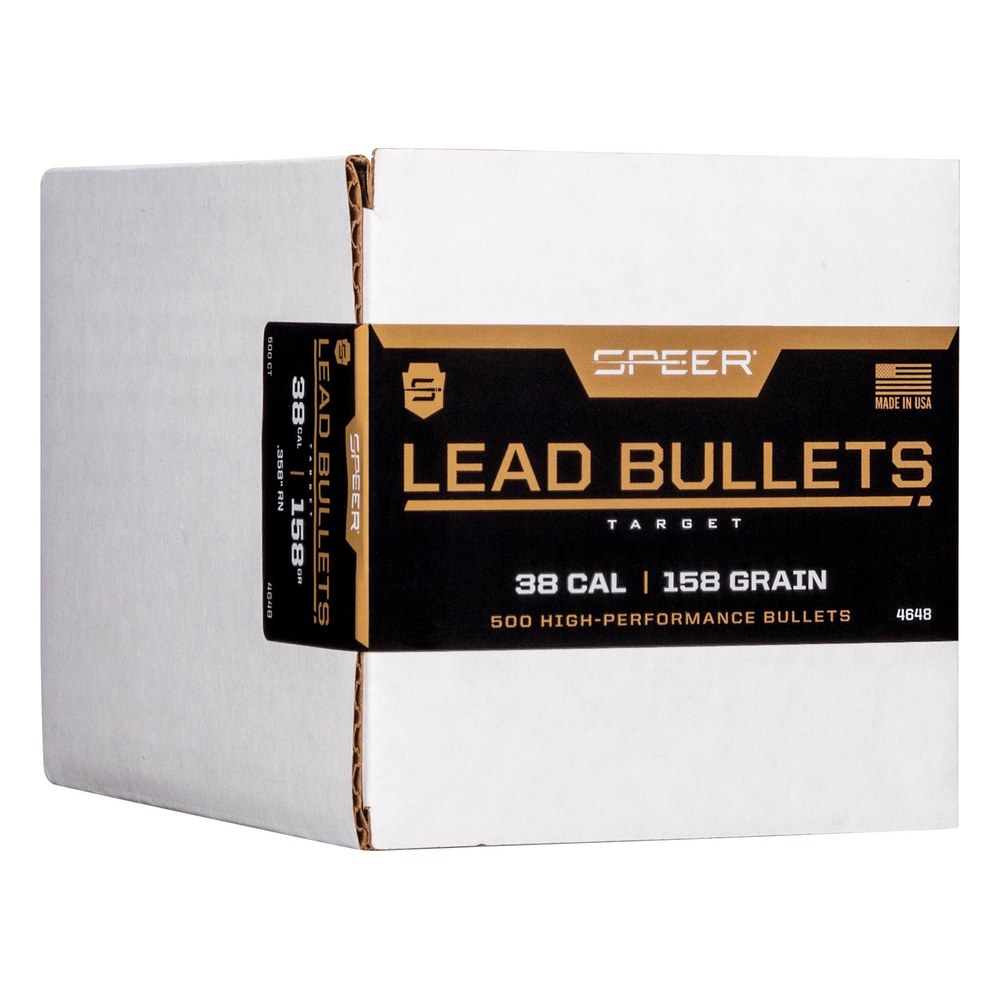Speer Lead Handgun Bullets .38/.357 Mag .358″ 158 gr LRN 500/ct